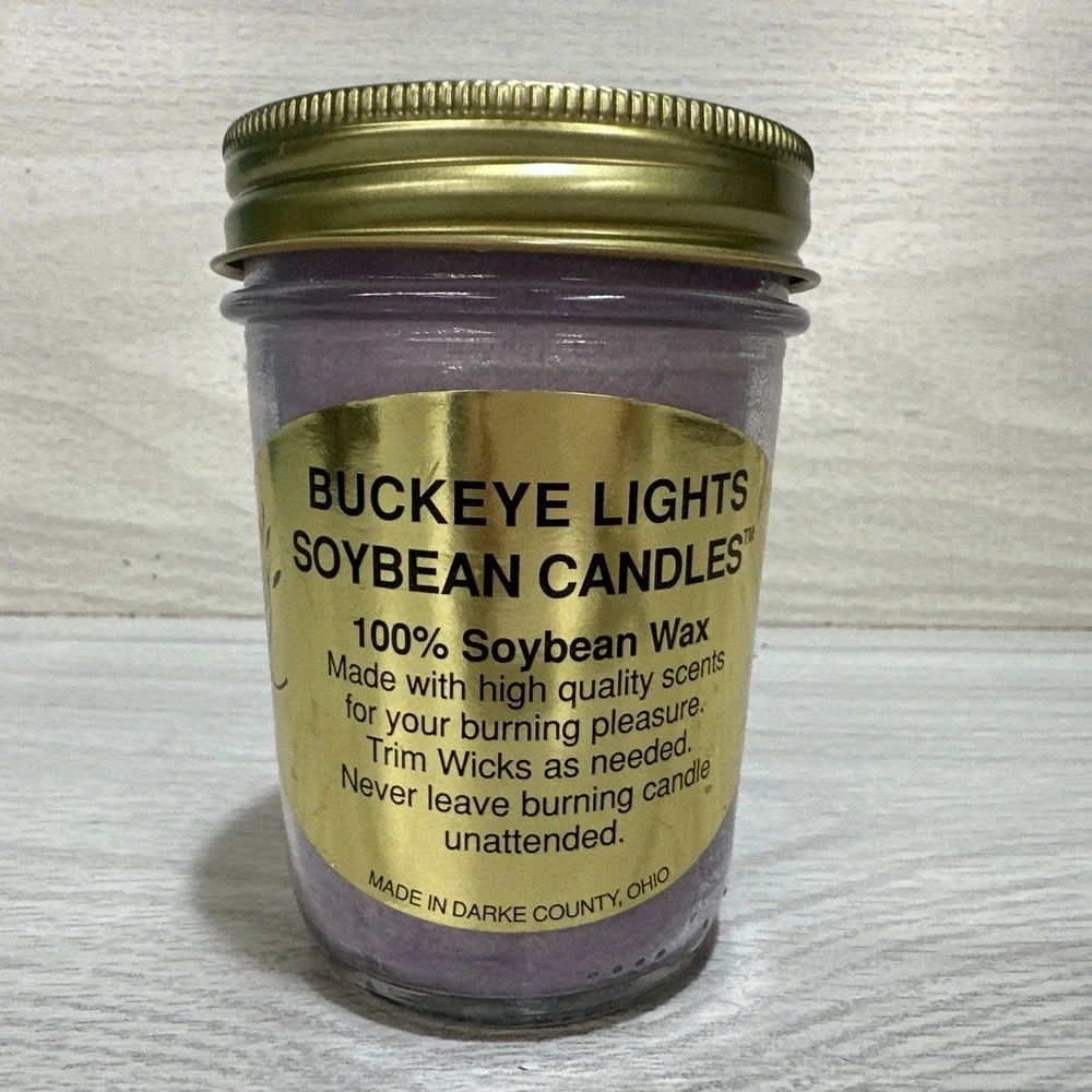 BUCKEYE‎ LIGHTS Soybean Candles 40 Hour Soy Wax Candle Lavender